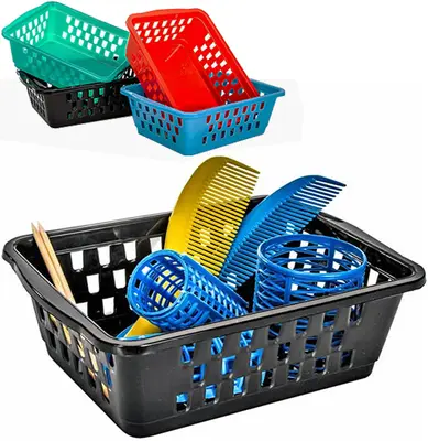CESTO ORGANIZADOR DE PLASTICO RETANGULAR COLORS 20,5X15CM