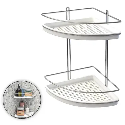 CANTONEIRA ARAMADO / PLASTICO BRANCA COM 2 DIVISORIAS MULTIUSO 27X19X29CM
