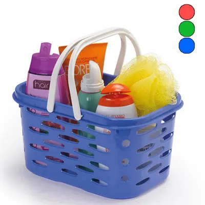 CESTO ORGANIZADOR DE PLASTICO RETANGULAR COM ALCA PEQUENA COLORS 24X17X13CM