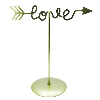 PORTA JOIAS ARAMADO LOVE COM BASE METALIZADO 22X21X10CM