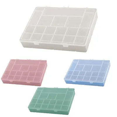 ESTOJO ORGANIZADOR DE PLASTICO RETANGULAR COM 20 DIVISORIAS GG COLORS 37X27X6CM