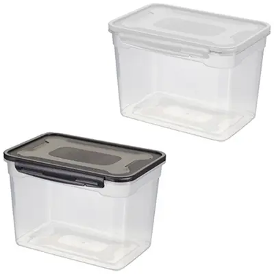 ORGANIZADOR CONTAINER DE PLASTICO RETANGULAR COM TAMPA E TRAVA 5,5L