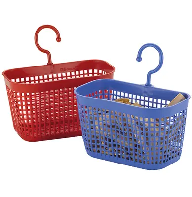 CESTA DE PLASTICO PARA PRENDEDOR COM ALCA COLORS 18,5X10X10,5CM