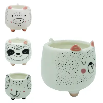 ENFEITE PORTA JOIAS VASO BICHINHOS DE PORCELANA 8X8,5CM DE Ø