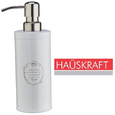 PORTA SABONETE LIQUIDO DE METAL REDONDO CLASSIC HAUSKRAFT 300ML