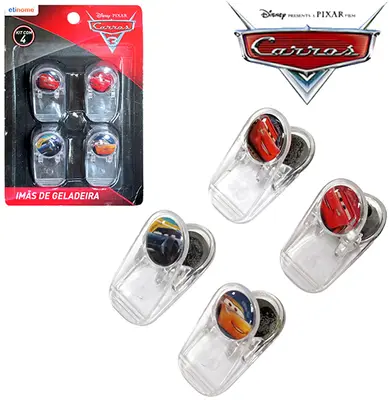 IMA PRENDEDOR MAGNETICO MULTIUSO CARROS COM 4 PECAS NA CARTELA