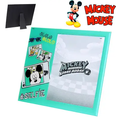 PORTA RETRATO 20X25 DE VIDRO VERTICAL MICKEY