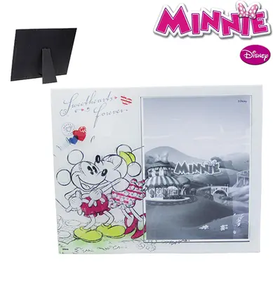 PORTA RETRATO 15X20 DE VIDRO VERTICAL FOREVER MINNIE