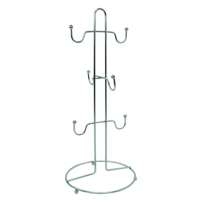 SUPORTE ORGANIZADOR ARAMADO PARA 6 XICARAS CROMADO 35X15CM DE Ø