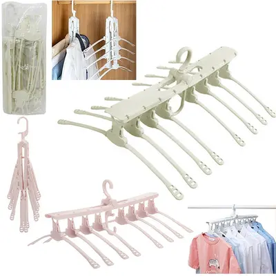 CABIDE ROUPA DE PLASTICO RETRATIL GIRATORIO COLORS COM 8 LUGARES 52X42X21CM