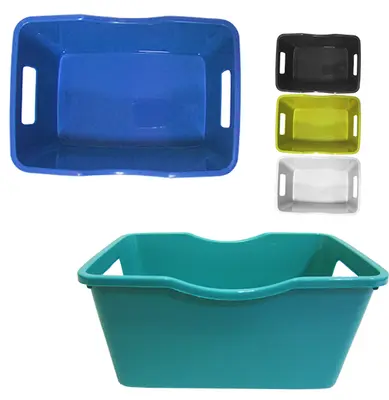 CESTO ORGANIZADOR DE PLASTICO RETANGULAR COM ALCA COLORS 15X10X7CM