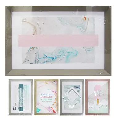 QUADRO DECORATIVO 20X30CM COM MOLDURA DE PLASTICO TMD COLORS