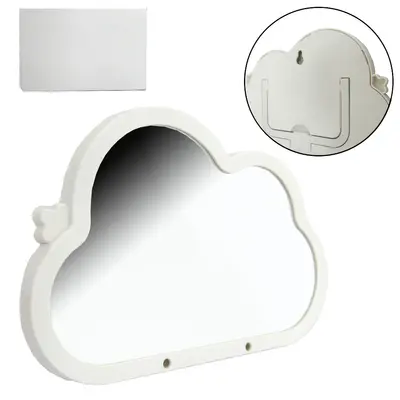ESPELHO DE MESA / PENDURAR NUVEM COM MOLDURA DE PLASTICO 20,5X13,5CM