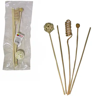 VARETAS DE MADEIRA PARA DIFUSOR DE AROMAS COM 5 PECAS NA SOLAPA