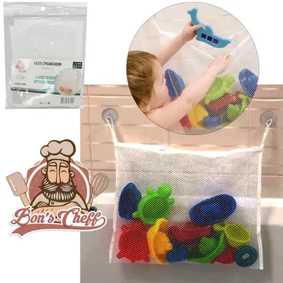 CESTO ORGANIZADOR DE POLIESTER DOBRAVEL TELADO COM VENTOSA 45X37CM