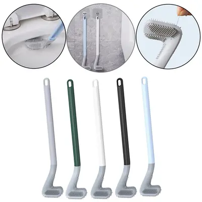 ESCOVA DE SILICONE MULTIUSO CABO PLASTICO + CABIDE GANCHO DE METAL QUADRADO AUTOADESIVO 37X6,5CM