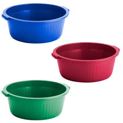 BACIA DE PLASTICO REDONDA COM ALCA COLORS 12L
