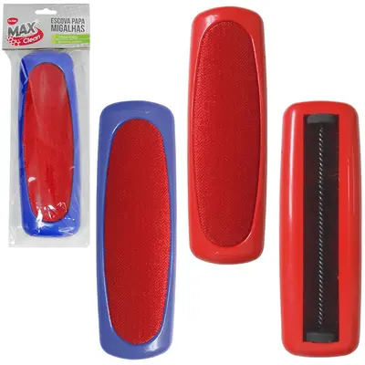 ESCOVA PAPA MIGALHA ROTATIVA E TIRA PELO RETANGULAR DE PLASTICO 2 EM 1 MAX CLEAN 20CM