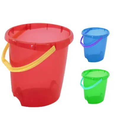 BALDE DE PLASTICO OVAL TRANSCOLOR COM ALCA 8L 31X24X23CM