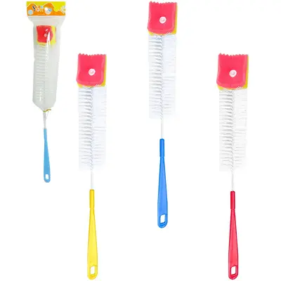 ESCOVA LAVA MAMADEIRA / GARRAFA DE NYLON COM ESPONJA / BUCHA E CABO PLASTICO 45CM