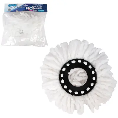 REFIL DE MICROFIBRA PARA ESFREGAO MOP GIRATORIO 360º DE 13L CLEAN TECH