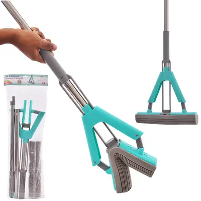 RODO MOP ESPONJA DOBRAVEL 27CM + CABO INOX STAR LIMP