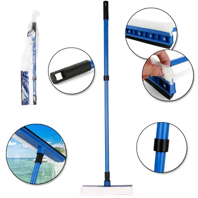 RODO LIMPA VIDRO COM ESPUMA + CABO EXTENSIVEL CLEAN TECH 77X19CM