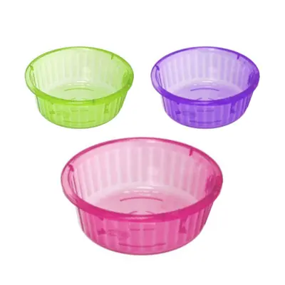 BACIA DE PLASTICO REDONDA CANELADA TRANSCOLOR MINI 750ML 5,5X16CM DE Ø