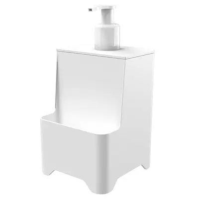 DISPENSER PORTA DETERGENTE / ESPONJA DE PLASTICO SMILE BRANCO 650ML 18,5X10X10CM