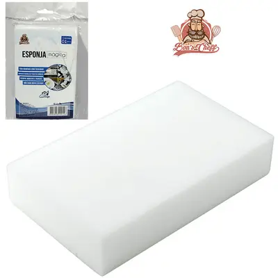 ESPONJA / BUCHA MAGICA DE ESPUMA PARA MANCHAS DIFICEIS 14,5X9X3CM