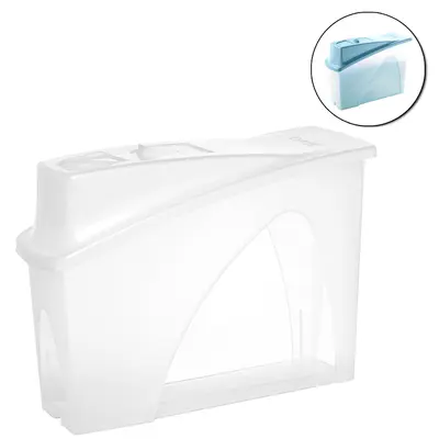 PORTA SABAO EM PO DE PLASTICO COM TAMPA 1KG 23X17X9CM