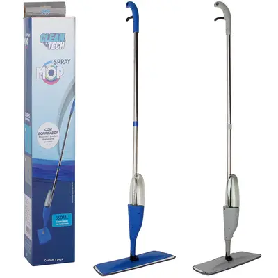 ESFREGAO MOP SPRAY 360º COM RECIPIENTE 350ML 123CM CLEAN TECH