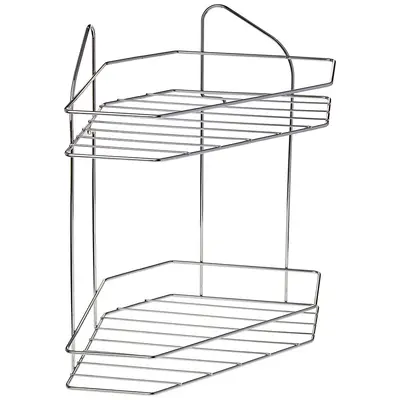 CANTONEIRA ARAMADO COM 2 DIVISORIAS CROMO 33X27X20CM