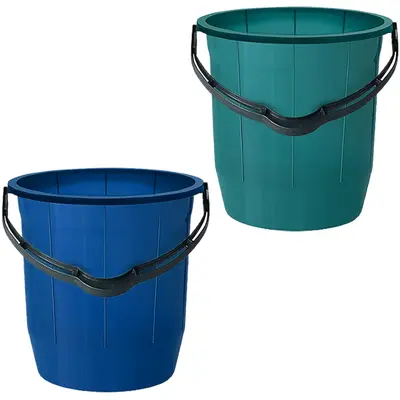 BALDE DE PLASTICO REDONDO COLORS COM ALCA 10L 25X25,4CM DE Ø