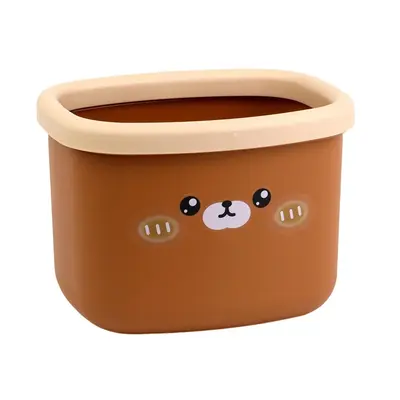 LIXEIRA DE MESA / PORTA TRECO DE PLASTICO URSO 16,5X13,5X12CM