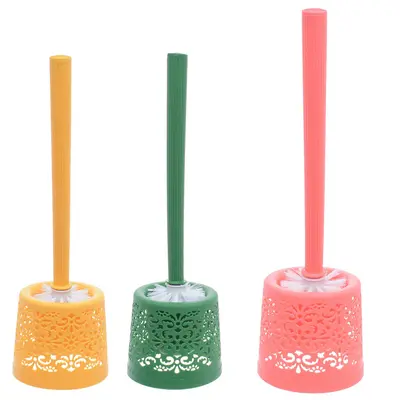 ESCOVA SANITARIA COM SUPORTE DE PLASTICO REDONDO VAZADO 40X12CM DE Ø