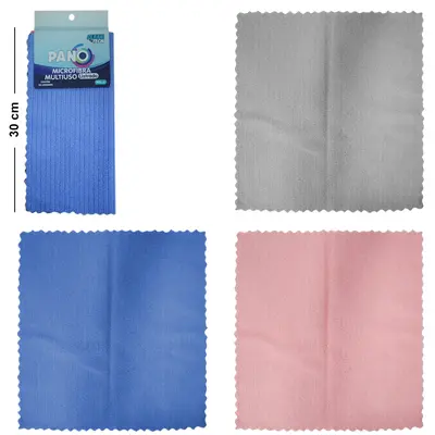 PANO DE LIMPEZA DE MICROFIBRA MULTIUSO CLEAN TECH 3 PECAS 30X30CM