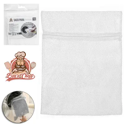 SACO PARA LAVAR ROUPA INTIMA COM ZIPER 60X50CM