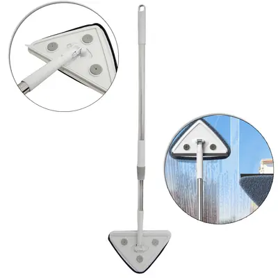 ESFREGAO MOP TRIANGULAR 360º COM 1 REFIL + CABO INOX 125CM