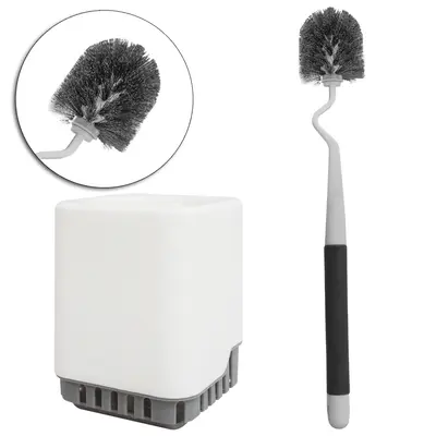 ESCOVA SANITARIA COM SUPORTE DE PLASTICO QUADRADO INOVA 50X10CM