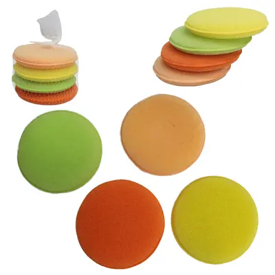 ESPONJA / BUCHA REDONDA PARA LIMPEZA COM 4 PECAS 11CM DE Ø