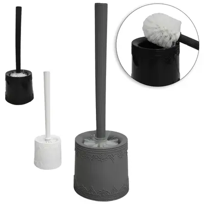 ESCOVA SANITARIA COM SUPORTE DE PLASTICO REDONDO CABO PLASTICO COLORS 40,5X12,5X11,5CM