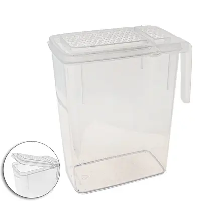 ORGANIZADOR DE PLASTICO RETANGULAR COM ALCA + TAMPA 1700ML