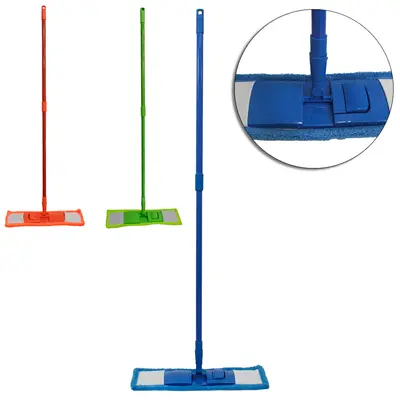 ESFREGAO MOP DE MICROFIBRA CABO DE INOX EXTENSIVEL 115X42X13CM