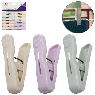 PRENDEDOR DE ROUPA DE PLASTICO COLORS COM 12 PECAS 6X1,5CM
