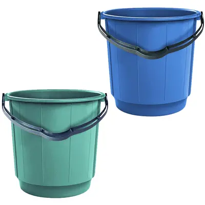 BALDE DE PLASTICO REDONDO COLORS COM ALCA 15L 28X30CM DE Ø