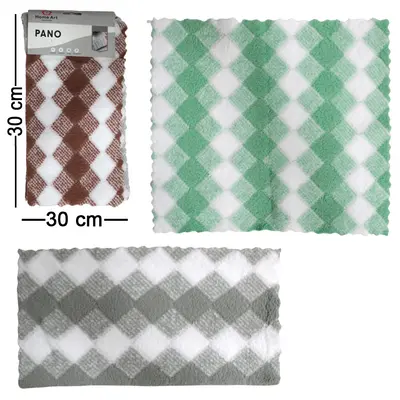 PANO DE LIMPEZA DE POLIESTER MULTIUSO COM 3 PECAS 30X30CM