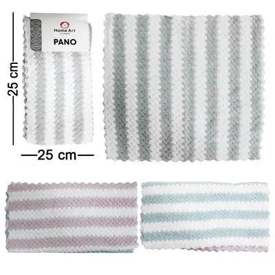 PANO DE LIMPEZA DE POLIESTER MULTIUSO COM 3 PECAS 25X25CM