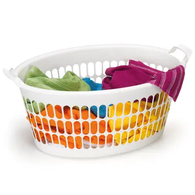 CESTO TELADO DE PLASTICO OVAL COLORS 36L