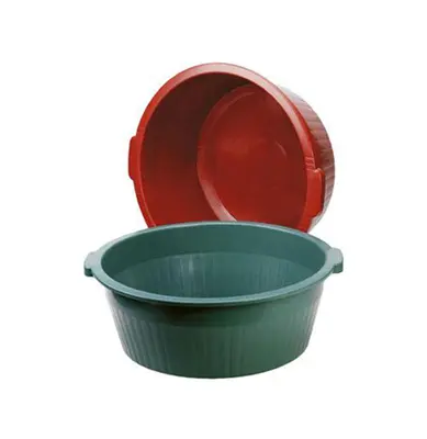 BACIA DE PLASTICO REDONDA CANELADA COLORS GG COM ALCA 30L 20X55CM DE Ø